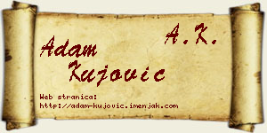 Adam Kujović vizit kartica